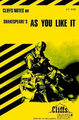 Cover of Cliffsnotes on Shakespeare's as You Like It