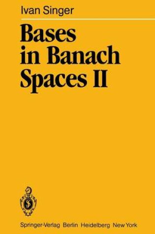 Cover of Bases in Banach Spaces II