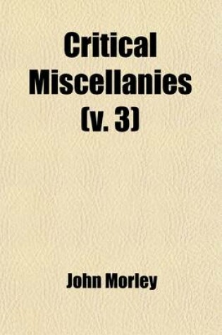 Cover of Critical Miscellanies Volume 3