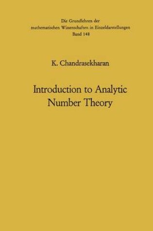 Cover of Introduction to Analytic Number Theory