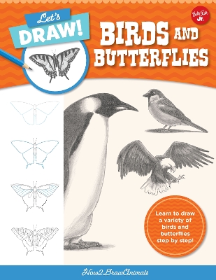 Book cover for Let's Draw Birds & Butterflies