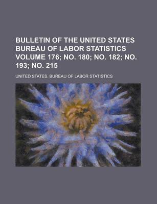 Book cover for Bulletin of the United States Bureau of Labor Statistics Volume 176; No. 180; No. 182; No. 193; No. 215