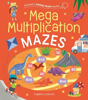 Book cover for Fantastic Finger Trace Mazes: Mega Multiplication Mazes
