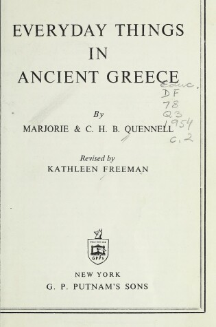 Cover of Everyday Things in Ancient Greece