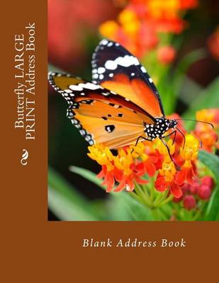 Book cover for Butterfly Large Print Address Book