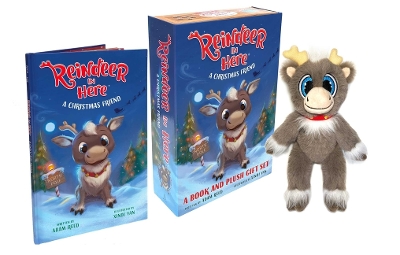 Book cover for Reindeer in Here (Book & Plush)