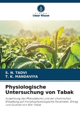 Cover of Physiologische Untersuchung von Tabak