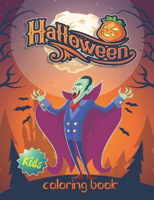 Book cover for Halloween Kids Coloring Book