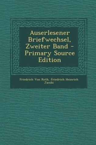 Cover of Auserlesener Briefwechsel, Zweiter Band