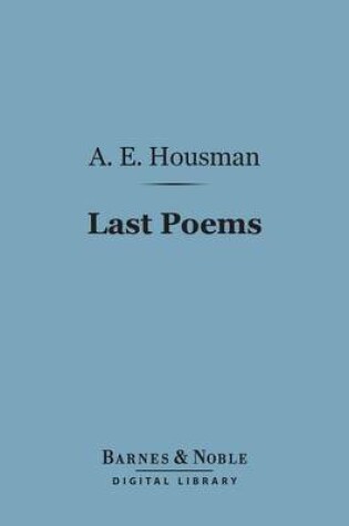 Cover of Last Poems (Barnes & Noble Digital Library)
