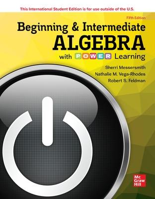 Book cover for ISE Beginning and Intermediate Algebra with P.O.W.E.R. Learning