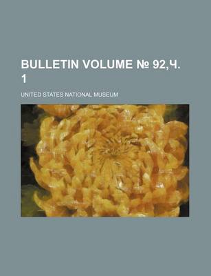 Book cover for Bulletin Volume 92, . 1