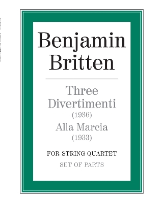 Cover of Three Divertimenti and Alla Marcia