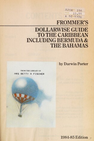 Cover of Dollarwise Guide to the Caribbean Including Bermuda and Bahamas