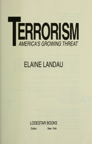 Book cover for Terrorism