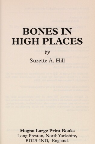Cover of Bones In High Places