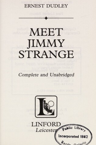 Cover of Meet Jimmy Strange