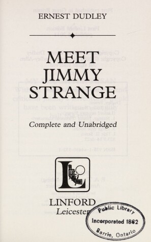 Book cover for Meet Jimmy Strange