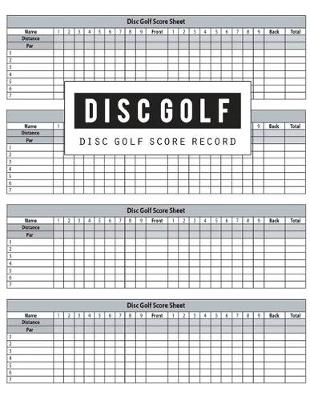 Book cover for Disc Golf Score Record