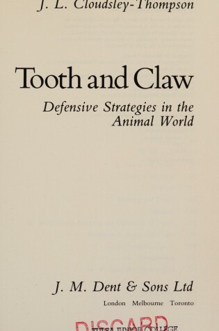 Cover of Tooth and Claw