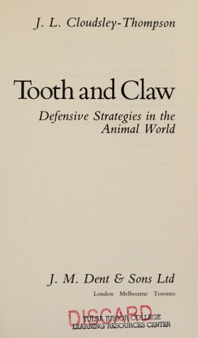 Book cover for Tooth and Claw