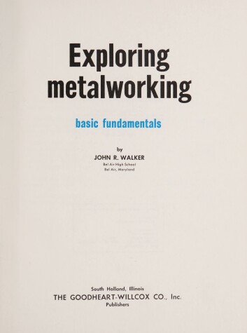 Book cover for Exploring Metalworking