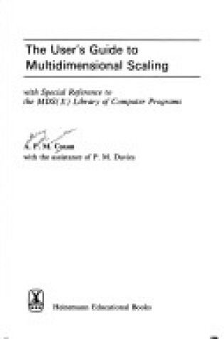 Cover of The User's Guide to Multidimensional Scaling