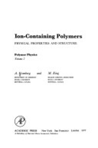 Cover of Ion-containing Polymers