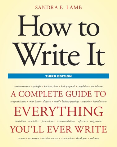 Cover of How to Write It, Third Edition