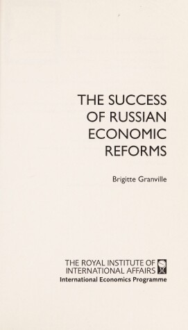 Book cover for The Success of Russian Economic Reforms