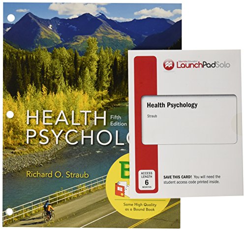 Book cover for Loose-Leaf Version for Health Psychology & Launchpad Health Psychology Tool Kit (Six-Month Access)