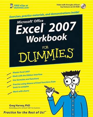 Book cover for Excel 2007 Workbook for Dummies