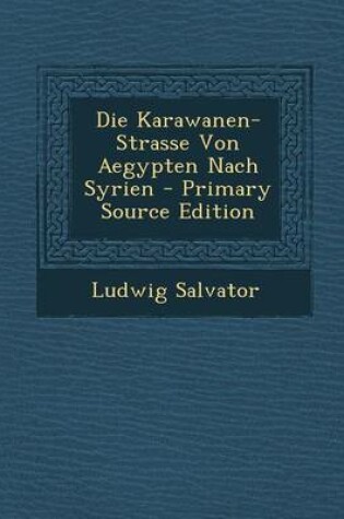 Cover of Die Karawanen-Strasse Von Aegypten Nach Syrien - Primary Source Edition