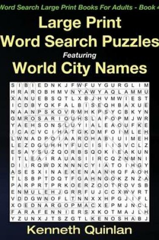 Cover of Large Print Word Search Puzzles Featuring World City Names