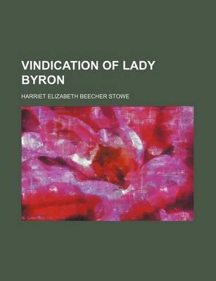 Book cover for Vindication of Lady Byron