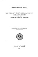 Book cover for New York City Court Records, 1760-1797