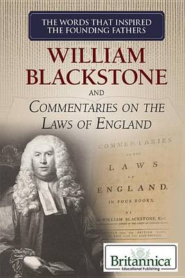 Book cover for William Blackstone and Commentaries on the Laws of England