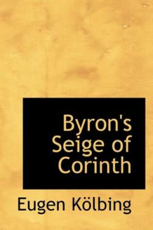 Cover of Byron's Seige of Corinth