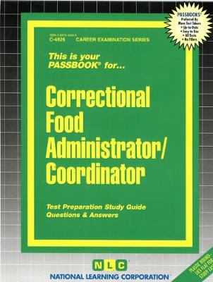 Book cover for Correctional Food Administrator/Coordinator