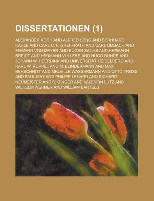 Book cover for Dissertationen (1 )