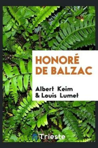 Cover of Honore de Balzac