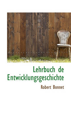 Book cover for Lehrbuch de Entwicklungsgeschichte