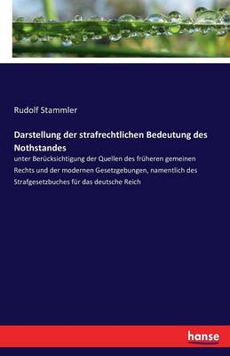 Book cover for Darstellung der strafrechtlichen Bedeutung des Nothstandes