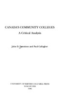 Book cover for Canada's Community Colleges