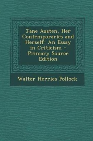 Cover of Jane Austen, Her Contemporaries and Herself