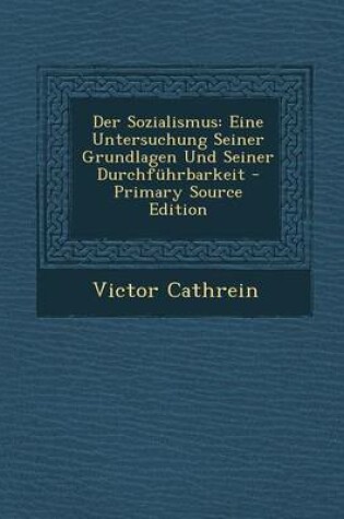 Cover of Der Sozialismus