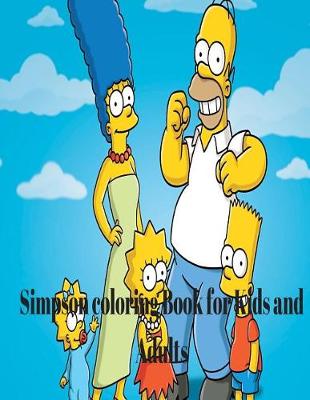 Book cover for Simpson Coloring Book for Kids and Adults