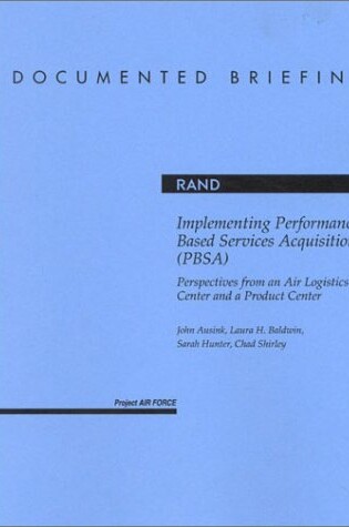 Cover of Implementing Performance-based Services Acquisition (PBSA)