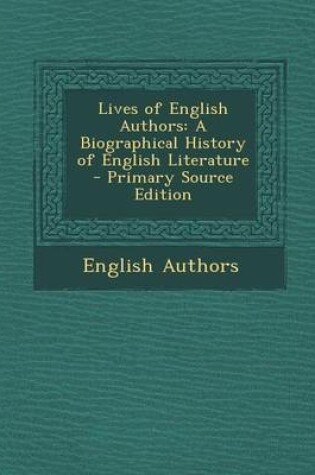Cover of Lives of English Authors