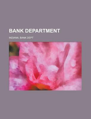 Book cover for Bank Department